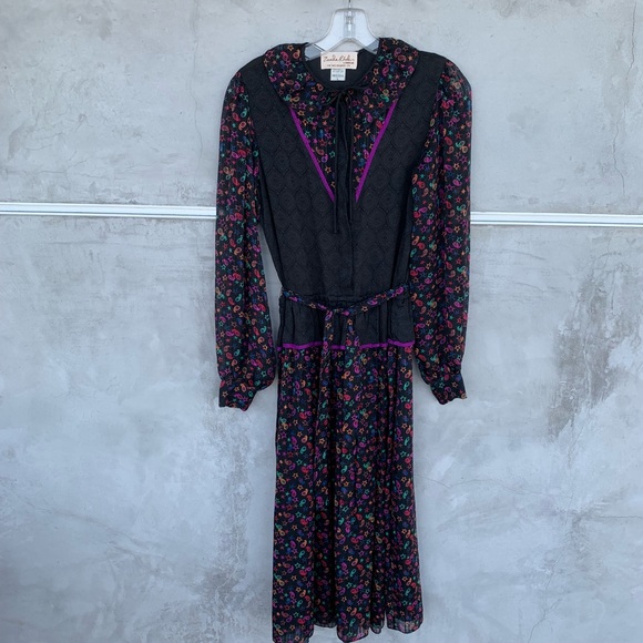 Vintage Silk Zandra Rhodes Dress - Picture 2 of 3